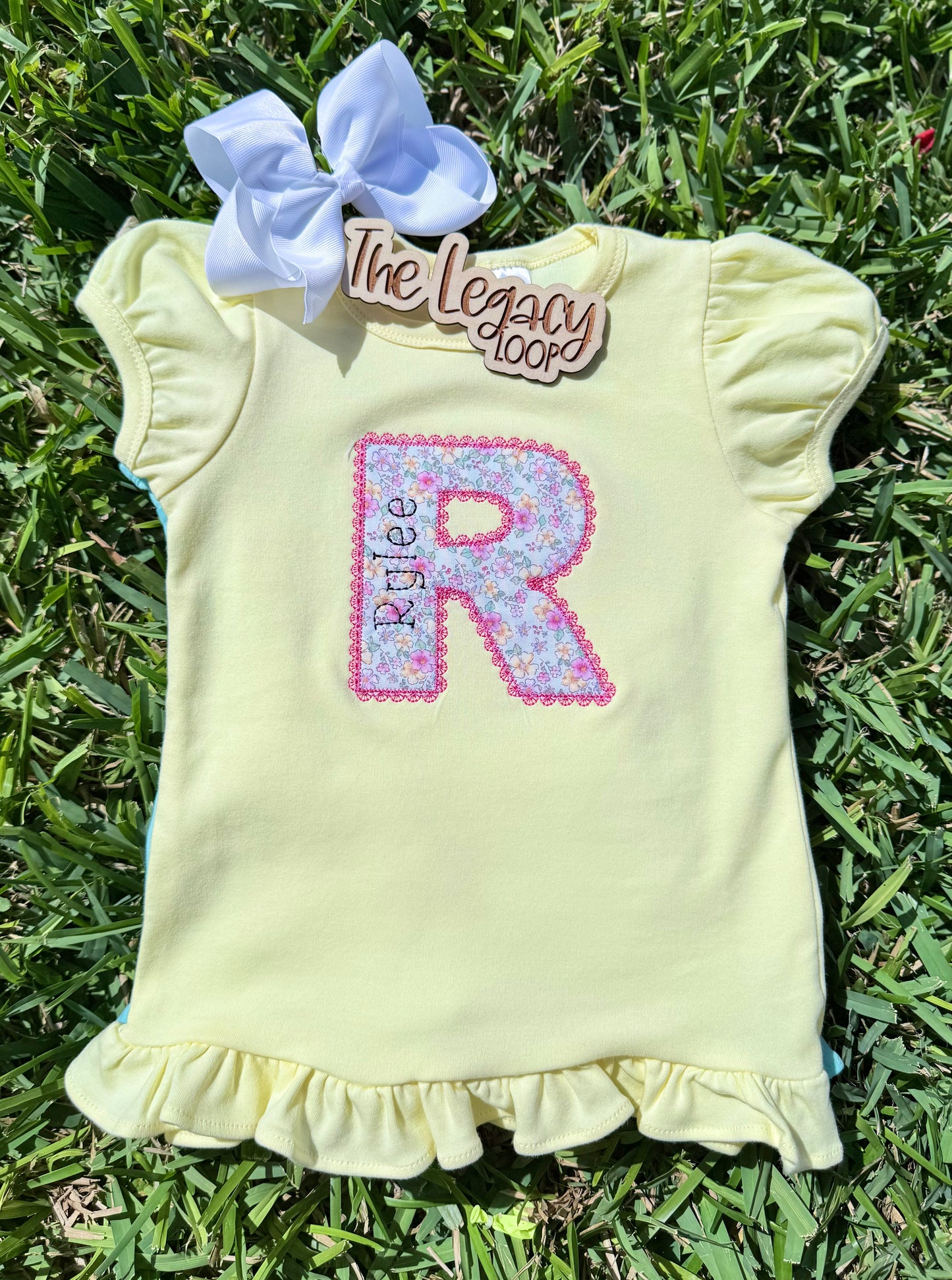 Personalized Floral Initial Shirt