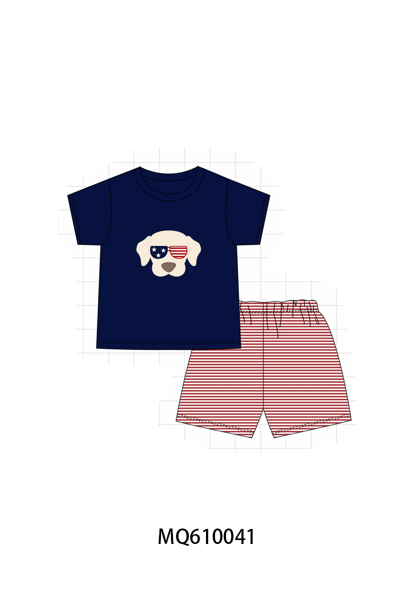 Navy Patriotic puppy applique collection - ETA: May (Closes 11/01)