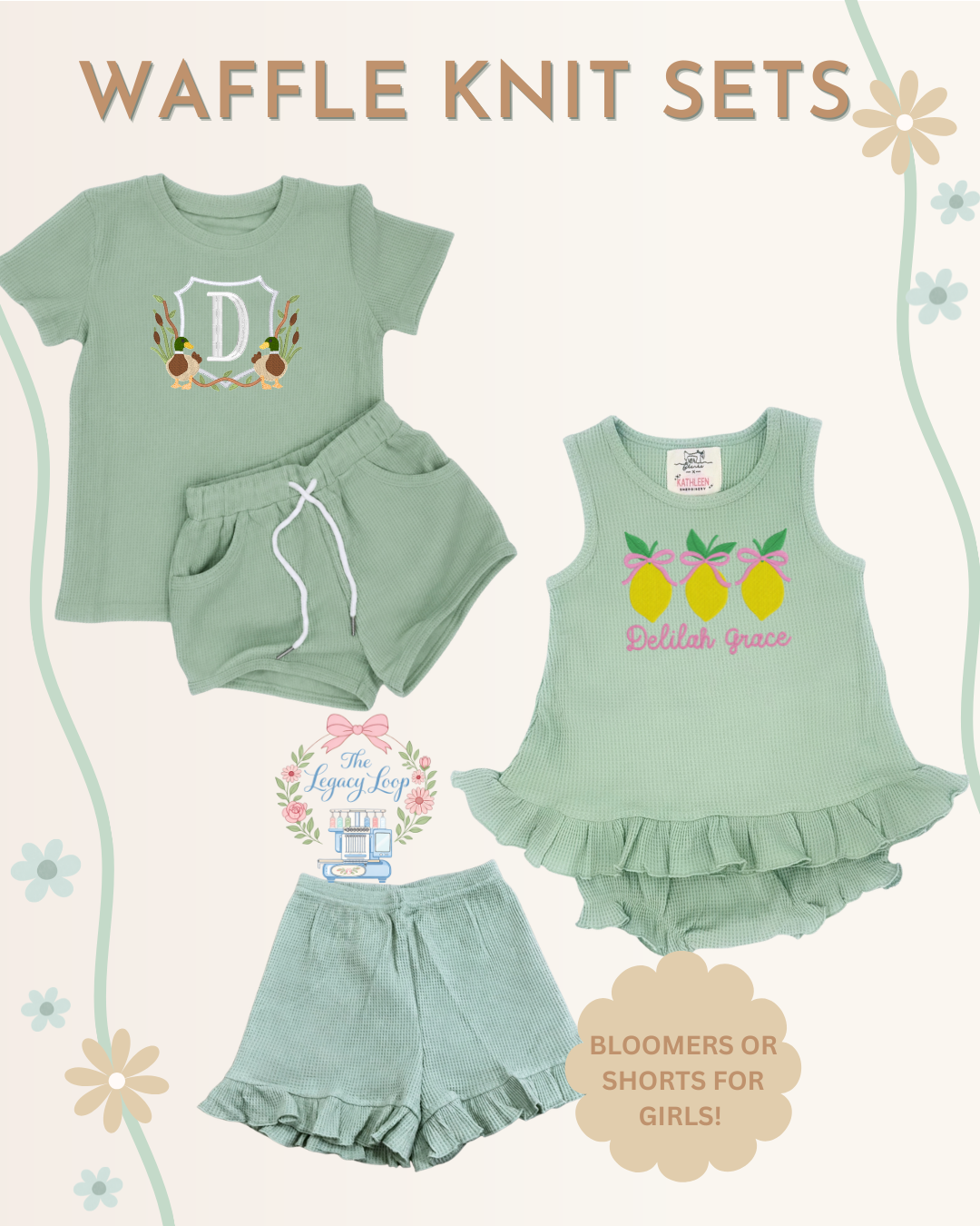 Waffle Knit Sets - Closes 06/19 (ETA: 10-12 weeks)