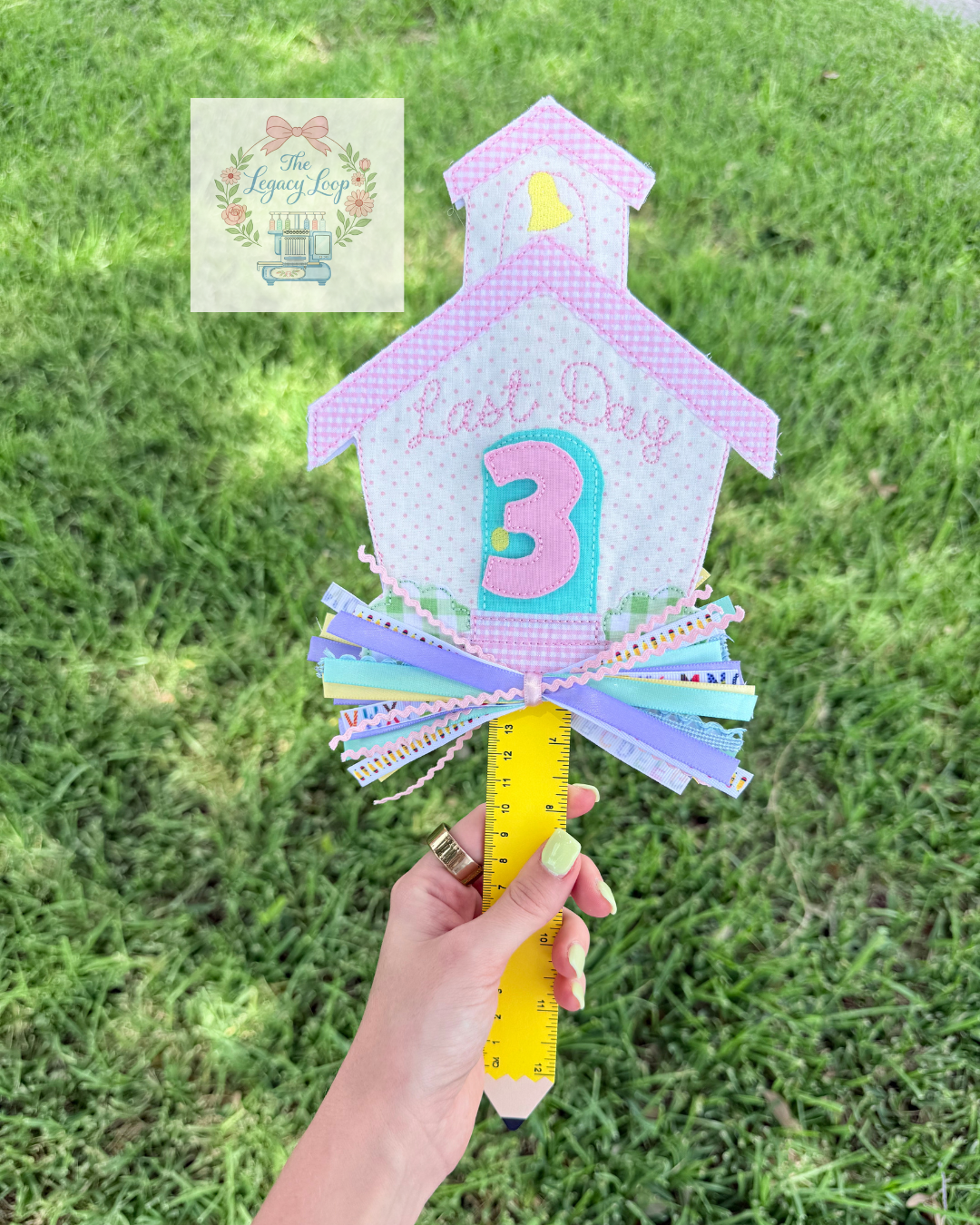 Personalized First Day of School Pencil Wand | Back to School Photo Prop Sign