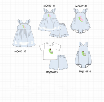 Blue stripe turtle applique collection - ETA: May (Closes 11/01)