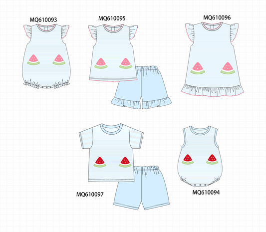 Blue stripe watermelon applique stripe collection - ETA: May (Closes 11/01)