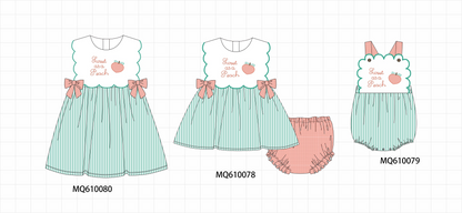 Green stripe sweet as a peach embroidery collection - ETA: May (Closes 11/01)