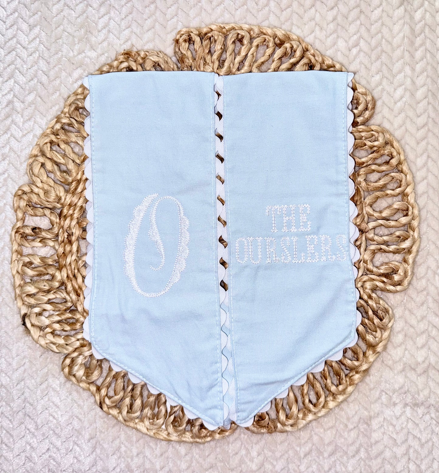 Custom Monogram Wreath Sash