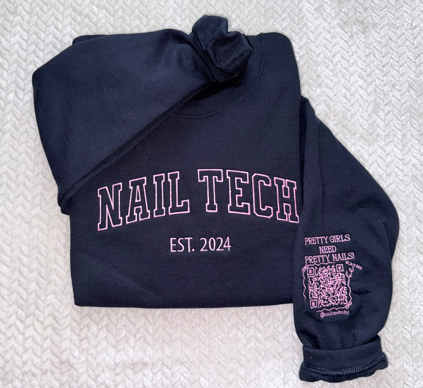 Job Title + Business Logo Embroidered Crewneck