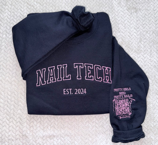 Job Title + Business Logo Embroidered Crewneck
