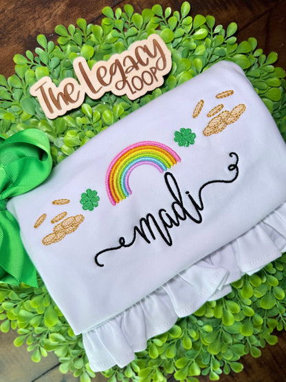 Personalized Rainbow Shamrock Design