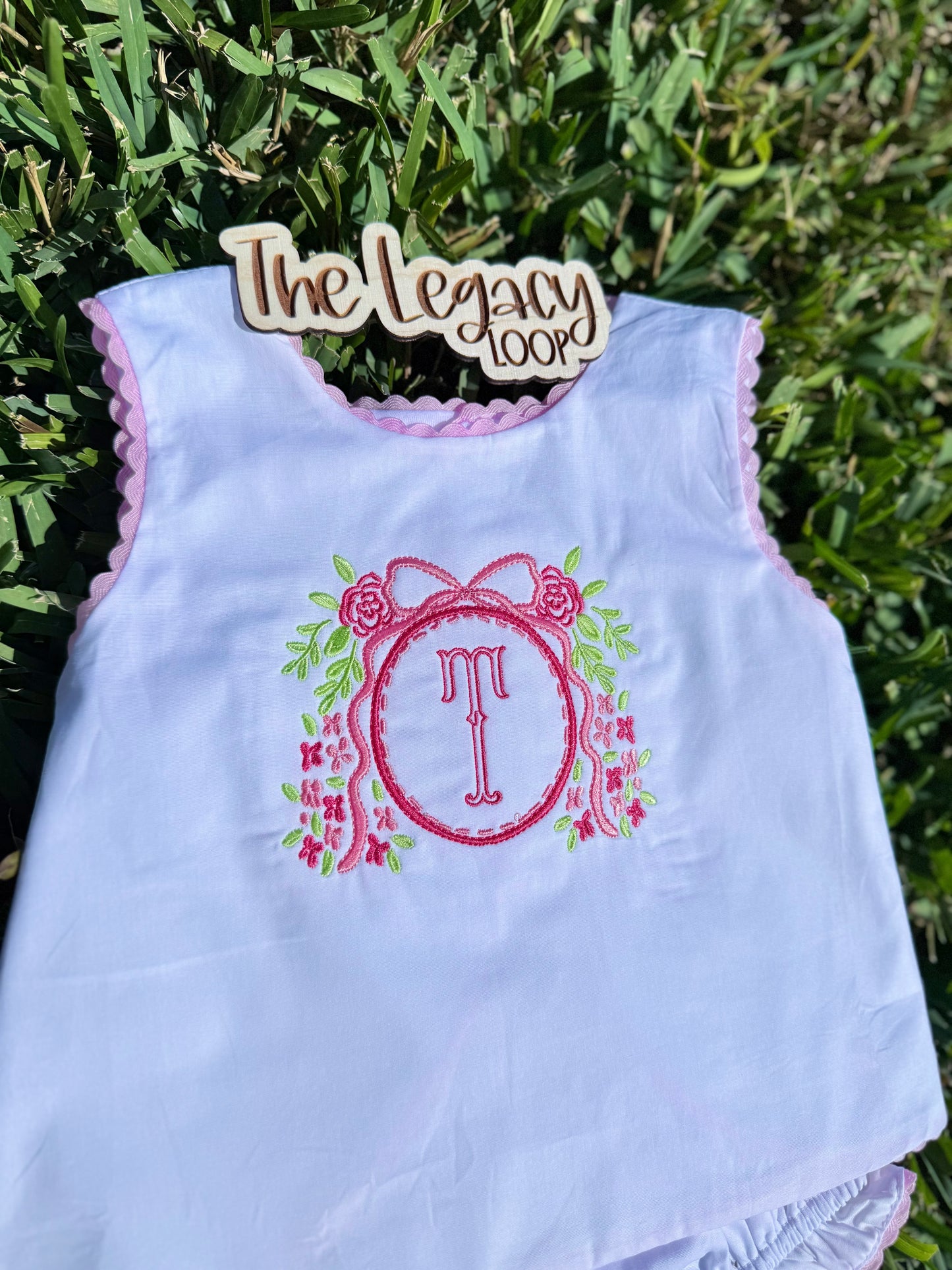 Baby Girl Monogram Swing Back Set