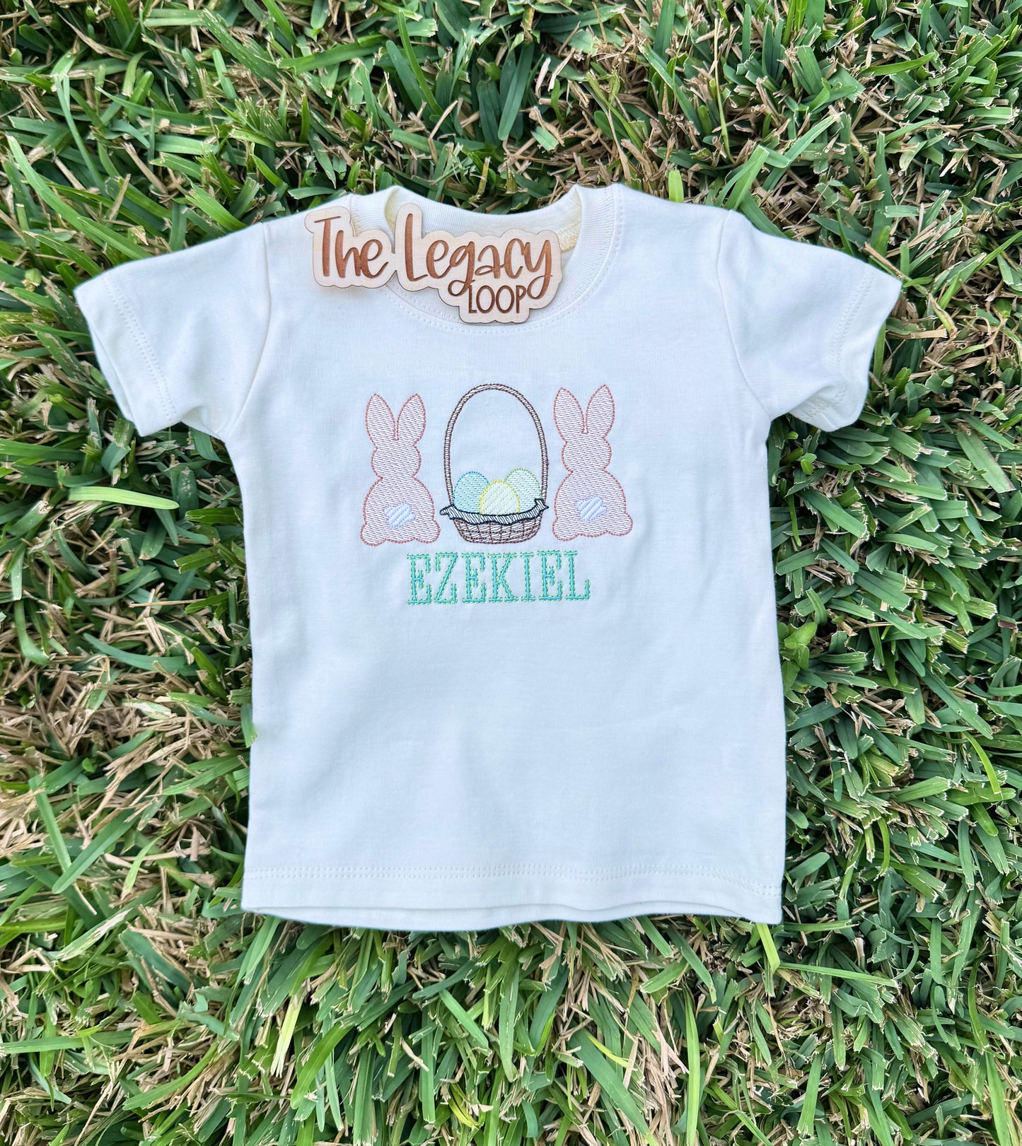 Personalized Bunny Basket Shirt