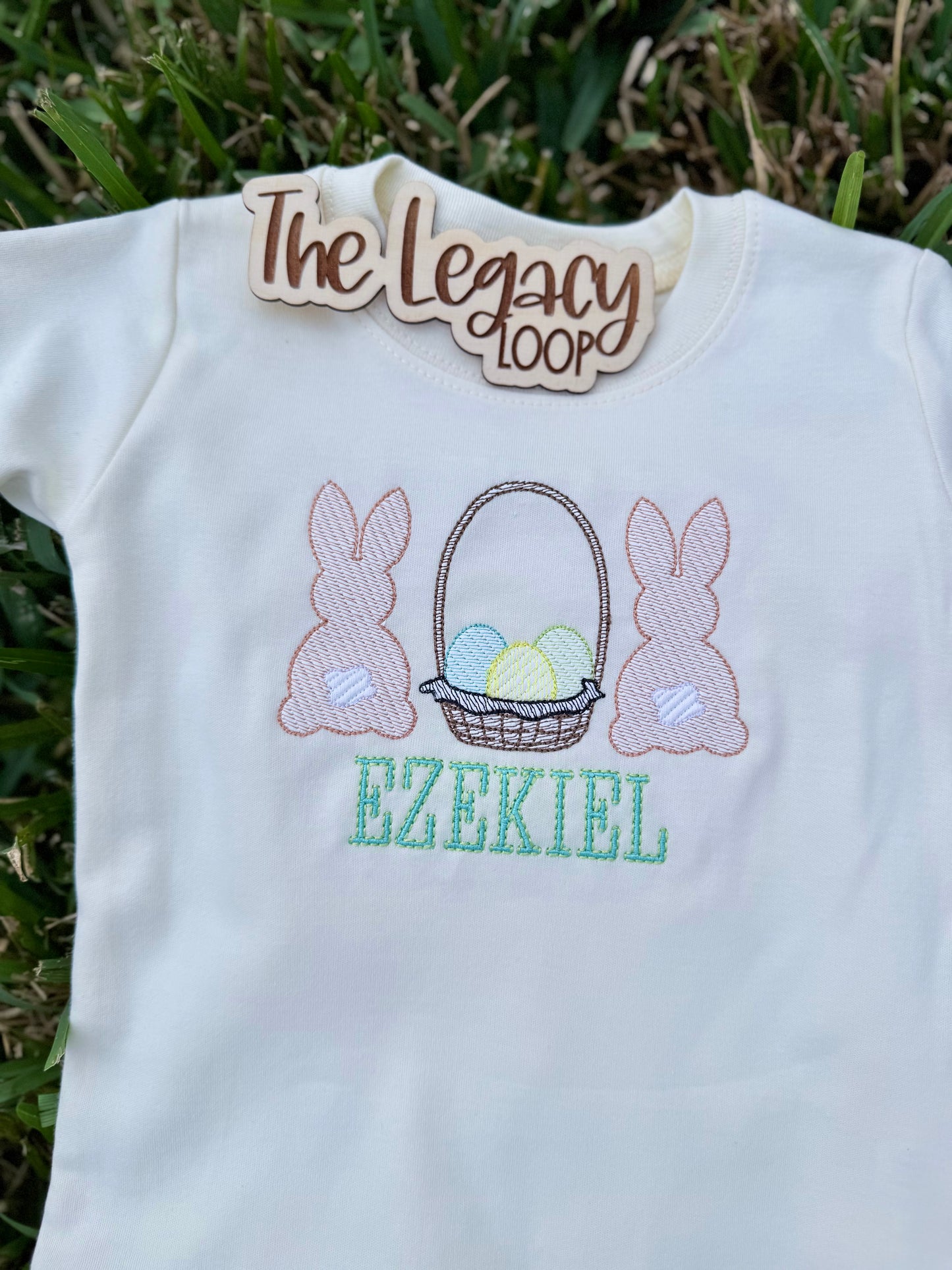 Personalized Bunny Basket Shirt
