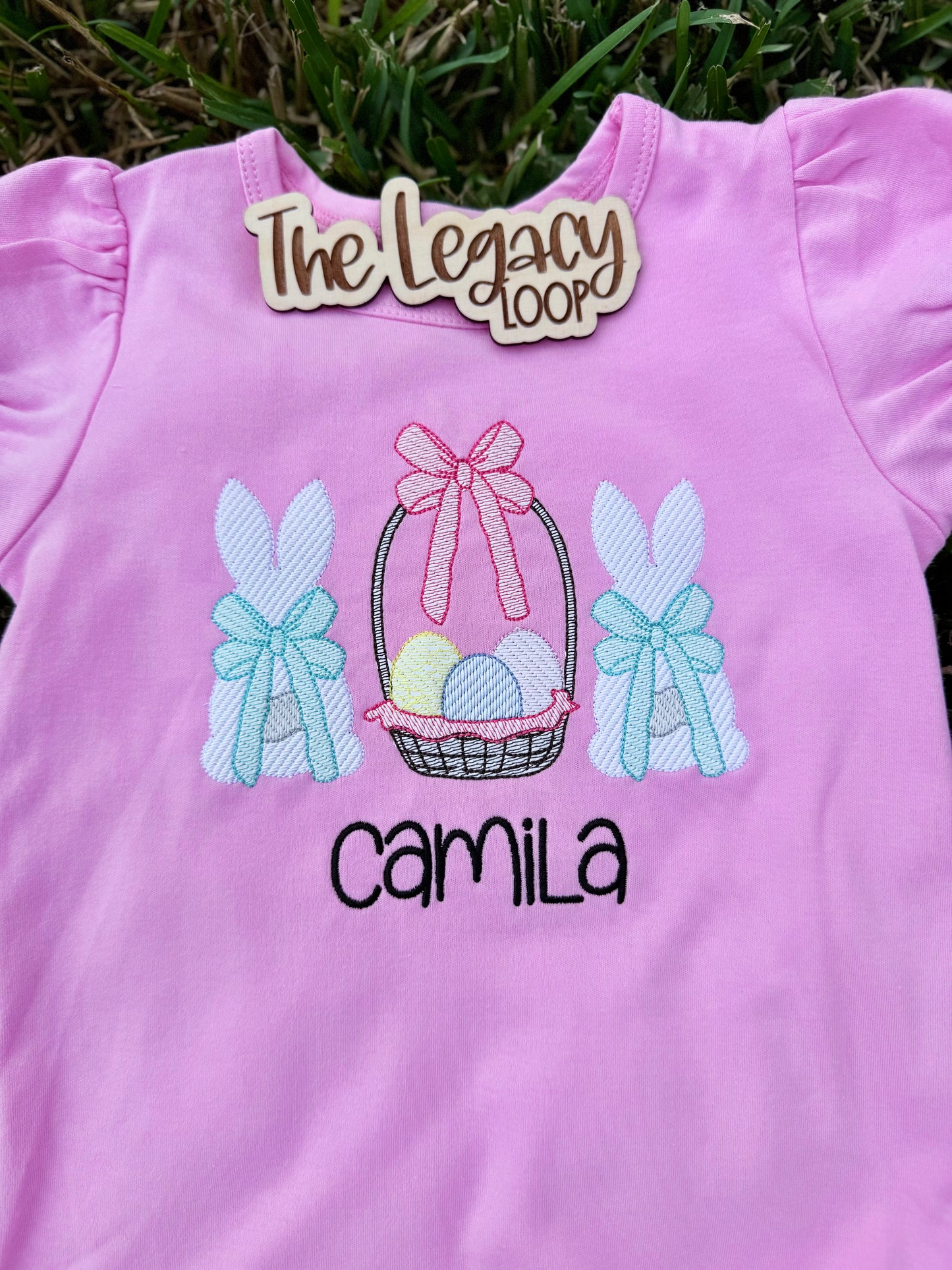 Personalized Bunny + Basket Design