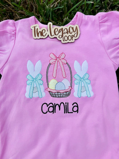 Personalized Bunny + Basket Design