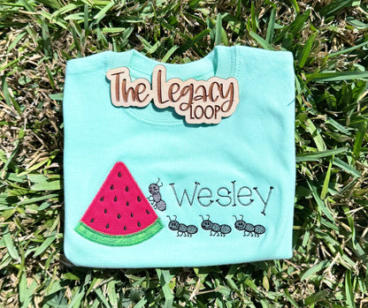 Watermelon & Ants Applique Design