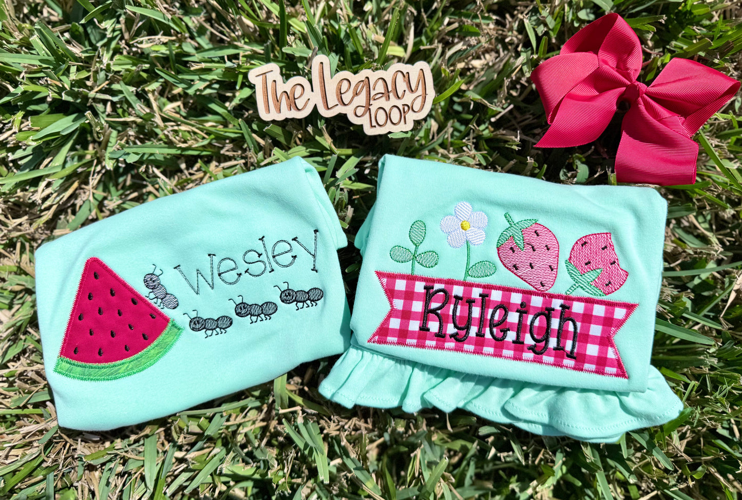 Watermelon & Ants Applique Design