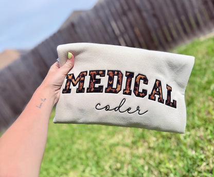Leopard Medical Crewneck