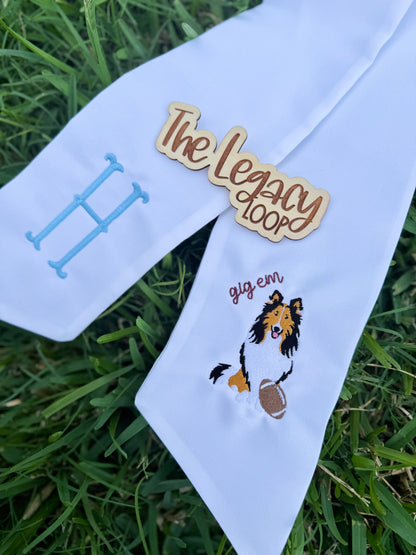 College Football TAMU Reveille Wreath Sash