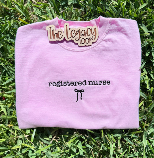 Medical Office Staff Bow T-Shirt – Choose Your Title