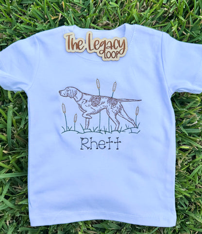 Personalized Bird Dog Embroidered Shirt