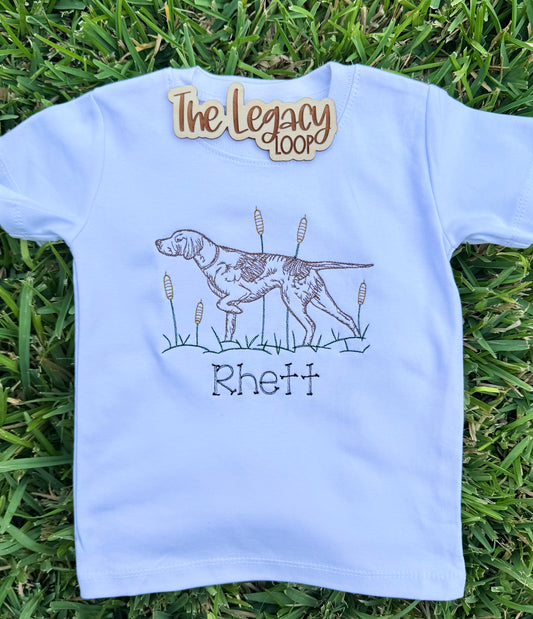 Personalized Bird Dog Embroidered Shirt