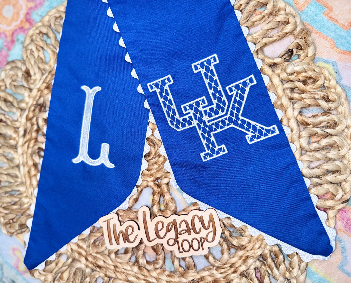 Custom UK Embroidered Wreath Sash