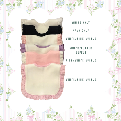 Personalized Baby Bib with Ruffle Trim