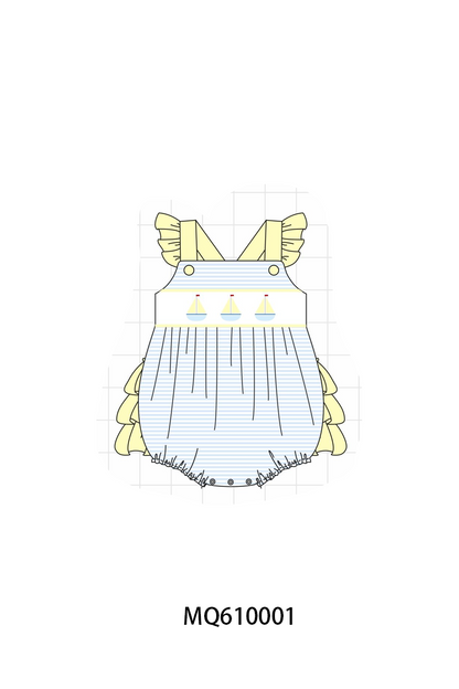 Blue stripe sailboat embroidery collection - ETA: May (Closes 11/01)