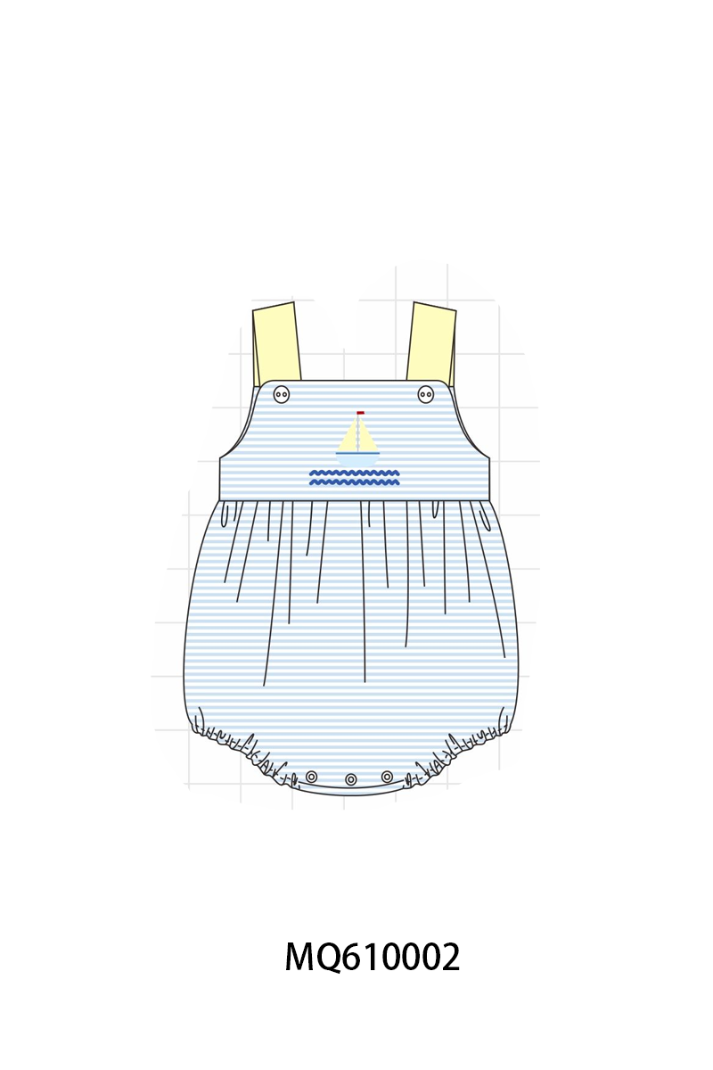Blue stripe sailboat embroidery collection - ETA: May (Closes 11/01)