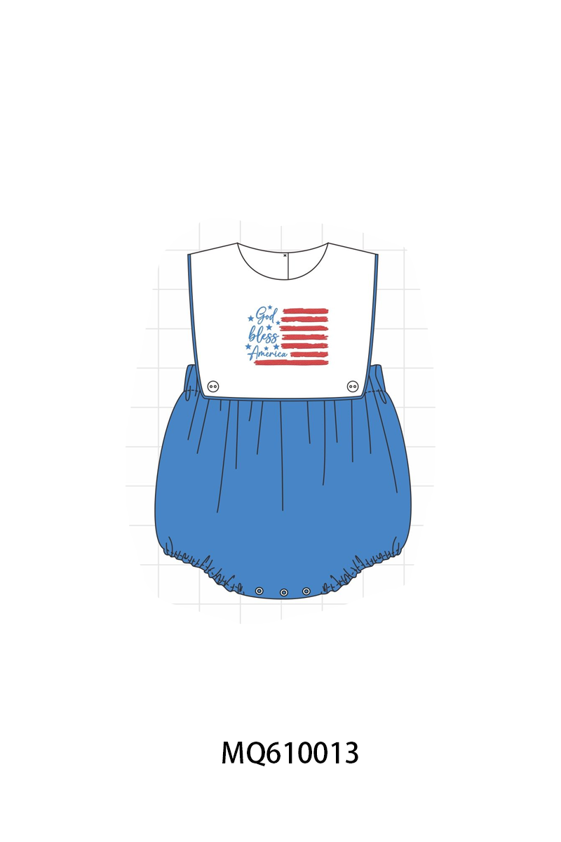Red patriotic flag embroidery bow collection - ETA: May (Closes 11/01)