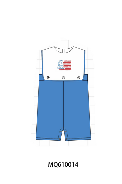 Red patriotic flag embroidery bow collection - ETA: May (Closes 11/01)