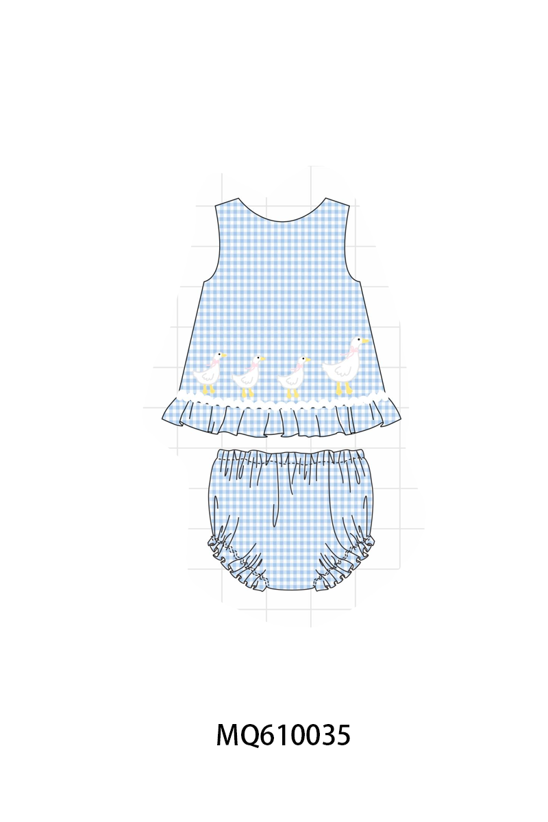 Blue goose applique gingham collection - ETA: May (Closes 11/01)