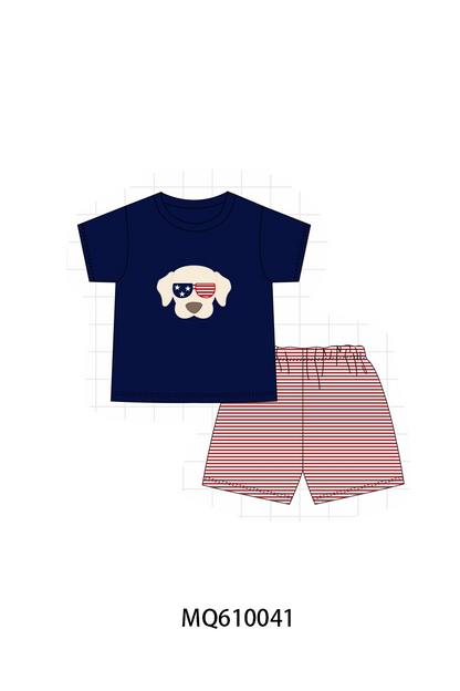 Navy Patriotic puppy applique collection - ETA: May (Closes 11/01)