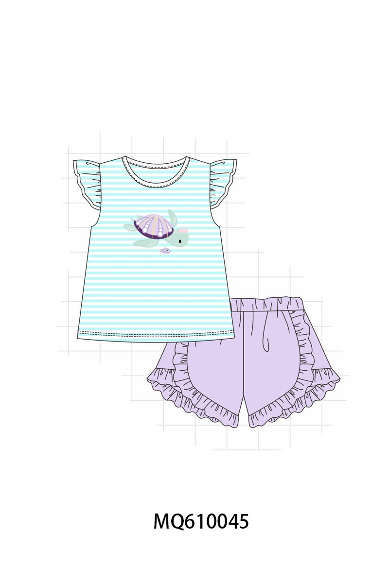 Blue stripe turtle applique collection - ETA: May (Closes 11/01)