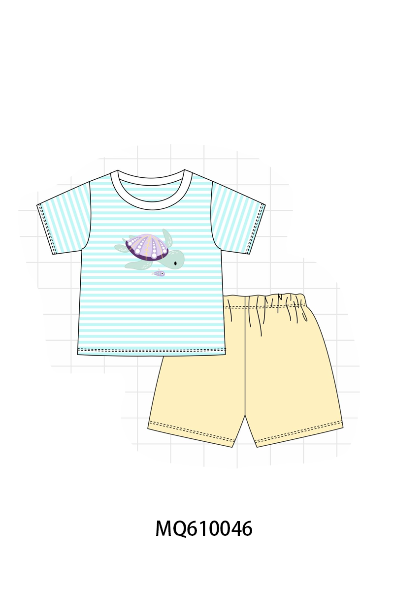Blue stripe turtle applique collection - ETA: May (Closes 11/01)