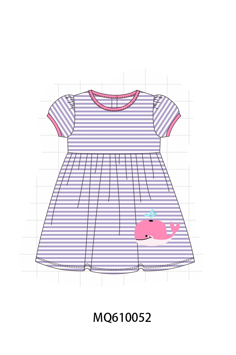 Purple & Blue whale embroidery stripe collection - ETA: May (Closes 11/01)