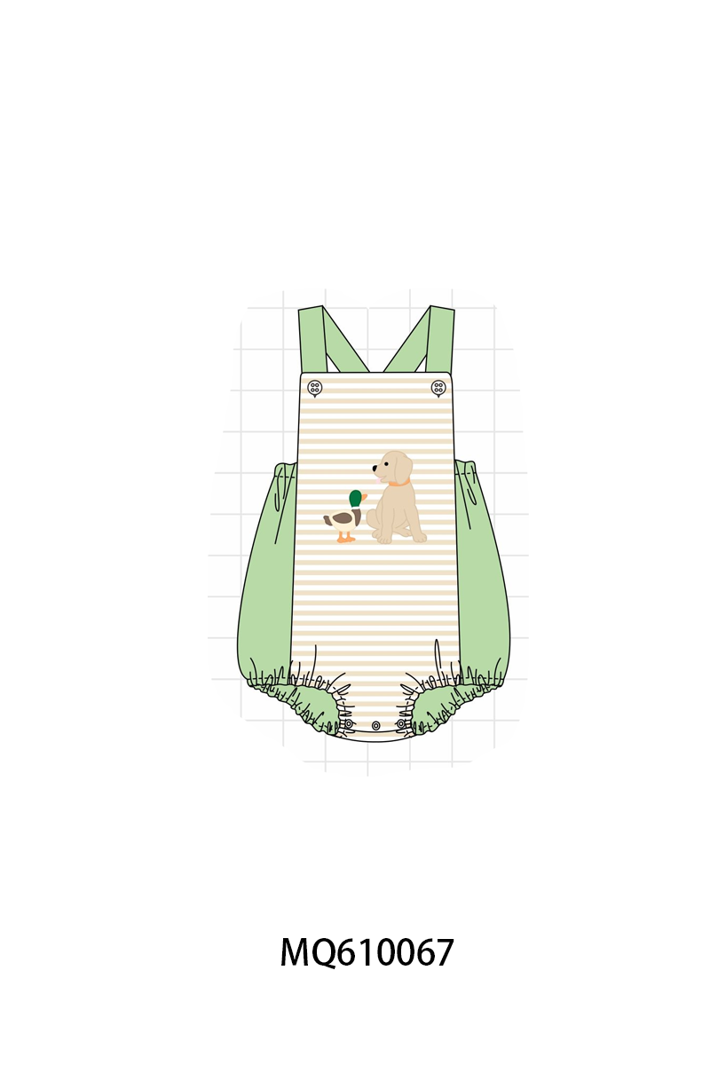 Green mallard puppy embroidery stripe collection - ETA: May (Closes 11/01)