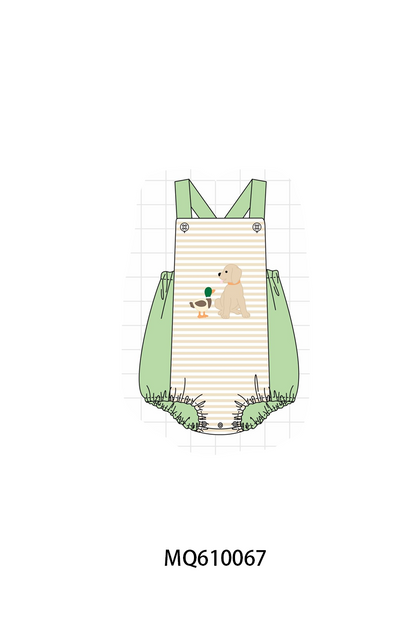 Green mallard puppy embroidery stripe collection - ETA: May (Closes 11/01)