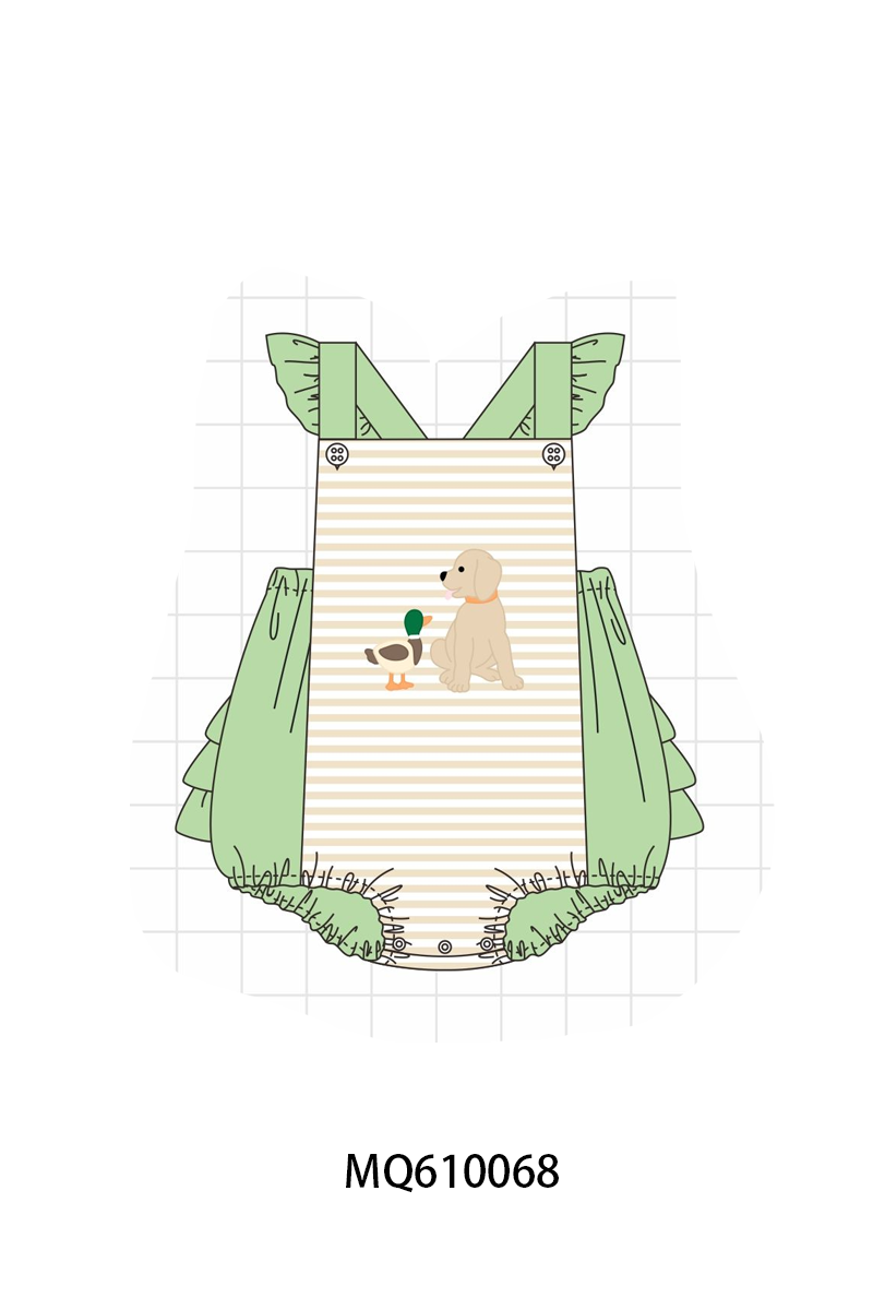 Green mallard puppy embroidery stripe collection - ETA: May (Closes 11/01)