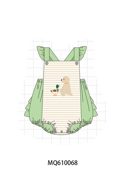 Green mallard puppy embroidery stripe collection - ETA: May (Closes 11/01)