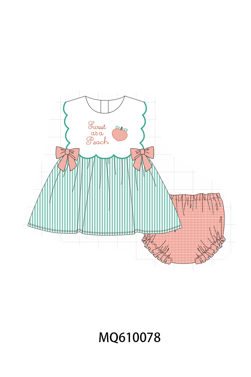 Green stripe sweet as a peach embroidery collection - ETA: May (Closes 11/01)