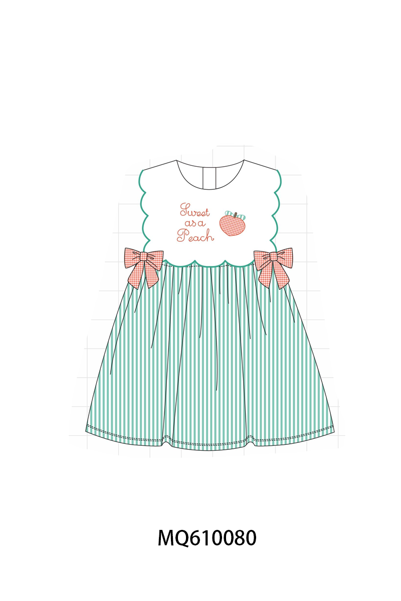 Green stripe sweet as a peach embroidery collection - ETA: May (Closes 11/01)