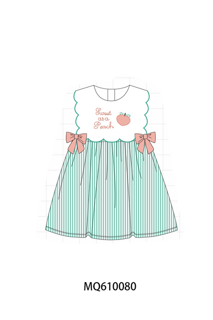 Green stripe sweet as a peach embroidery collection - ETA: May (Closes 11/01)