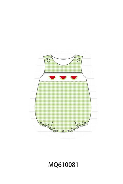 Green gingham watermelon embroidery collection - ETA: May (Closes 11/01)