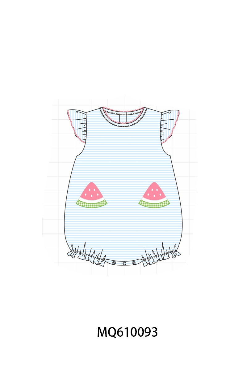 Blue stripe watermelon applique stripe collection - ETA: May (Closes 11/01)