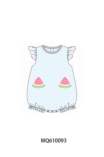Blue stripe watermelon applique stripe collection - ETA: May (Closes 11/01)