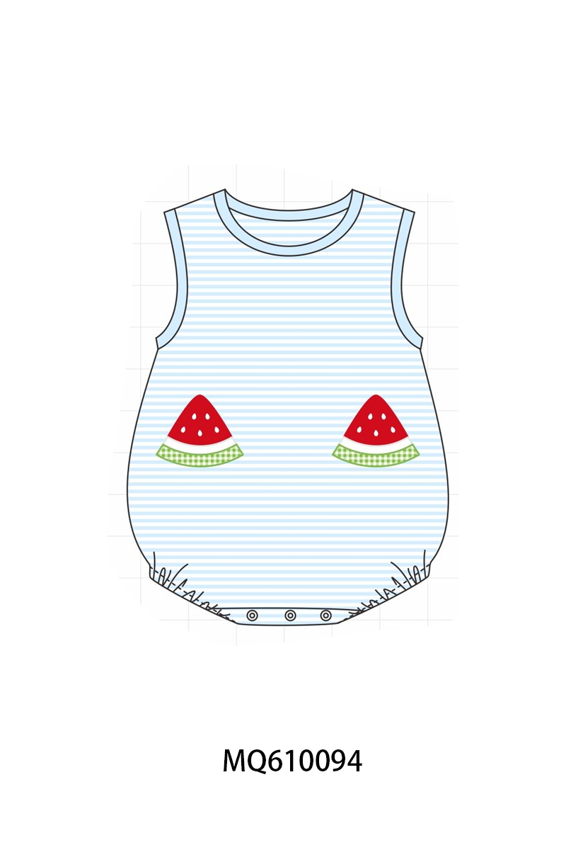 Blue stripe watermelon applique stripe collection - ETA: May (Closes 11/01)