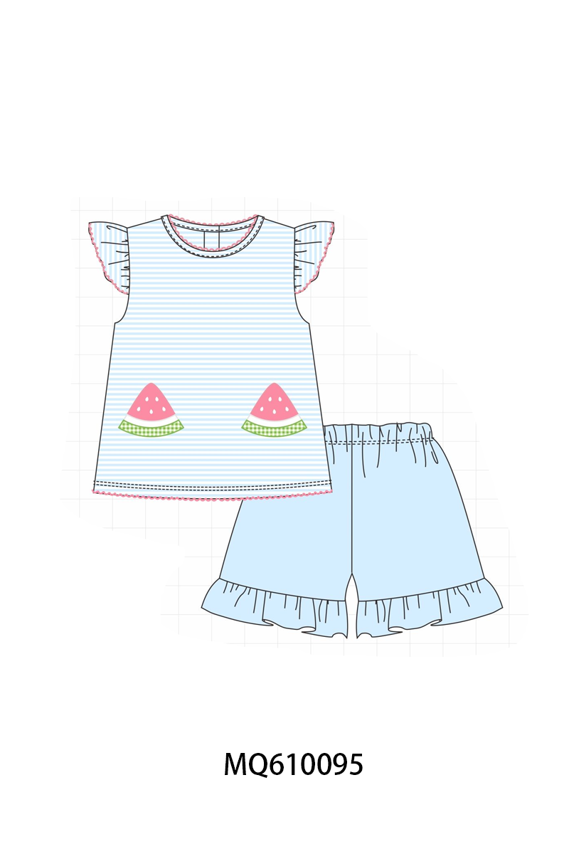 Blue stripe watermelon applique stripe collection - ETA: May (Closes 11/01)