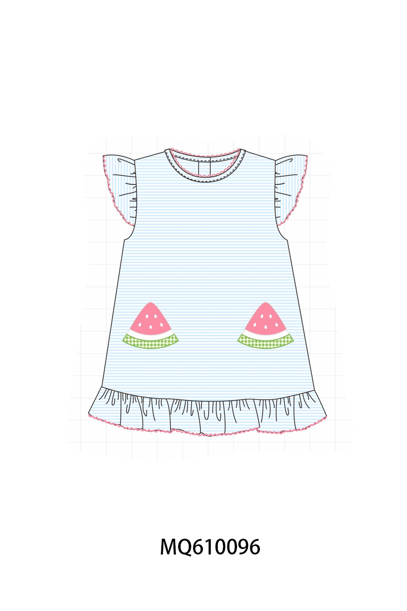 Blue stripe watermelon applique stripe collection - ETA: May (Closes 11/01)