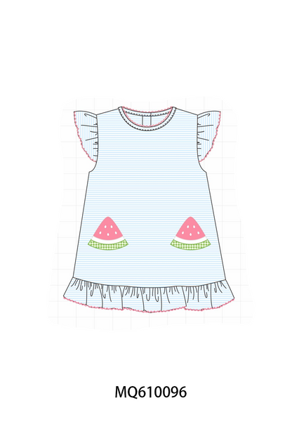 Blue stripe watermelon applique stripe collection - ETA: May (Closes 11/01)