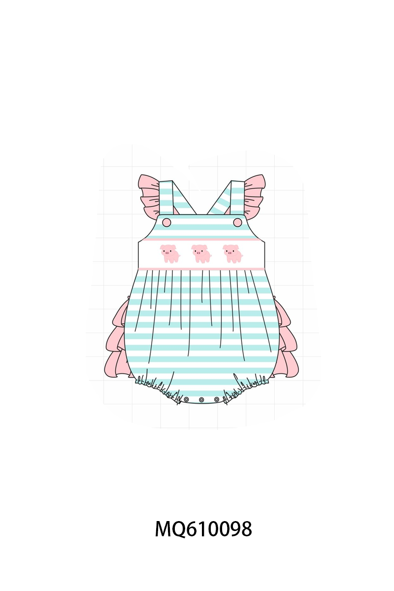 Pink piggy embroidery stripe collection - ETA: May (Closes 11/01)
