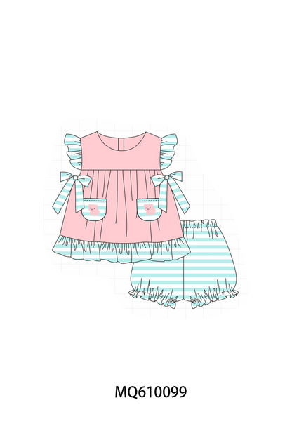 Pink piggy embroidery stripe collection - ETA: May (Closes 11/01)